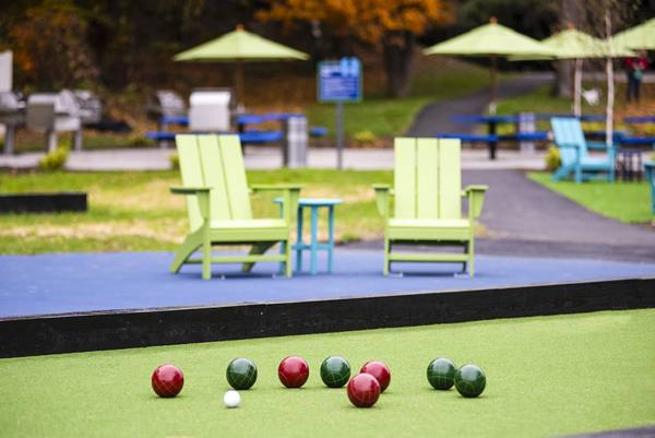 bocce sport court at The Green at 9&90 Apartments