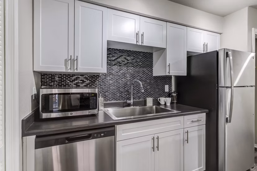 kitchen at Stratford Station Apartments