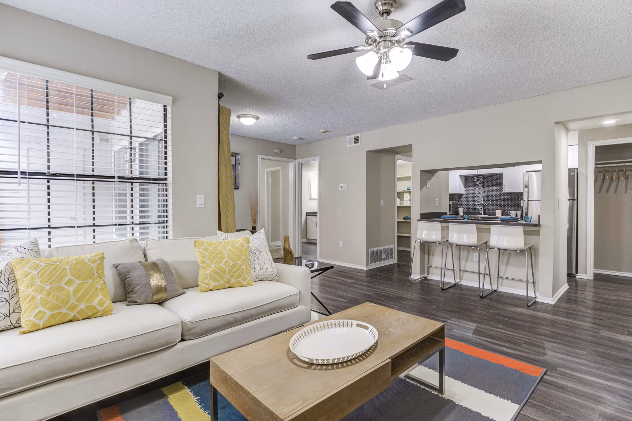 living room at Stratford Station Apartments