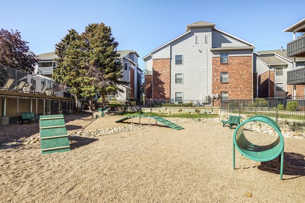 Dog park with lush green space at Stratford Station Apartments, a Greystar luxury community perfect for pet-friendly living