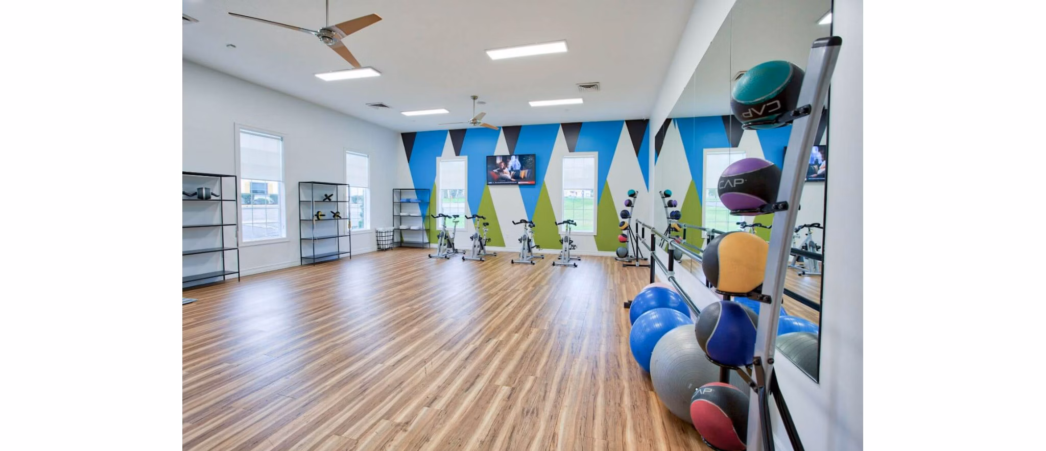 Fitness center with state-of-the-art equipment at Campus Pointe Apartments