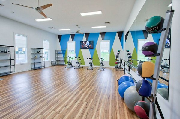 fitness center at Campus Pointe Apartments