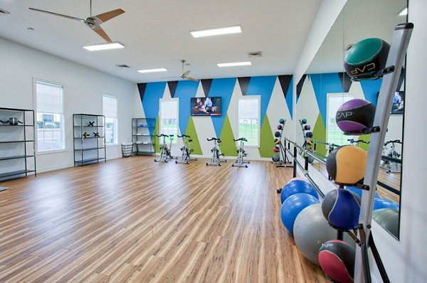 Fitness center with state-of-the-art equipment at Campus Pointe Apartments