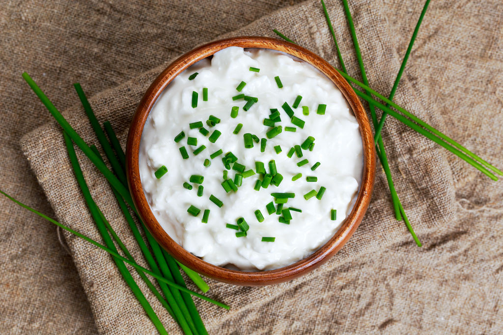 Chives grown at an apartment