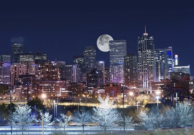 Denver Skyline at Night