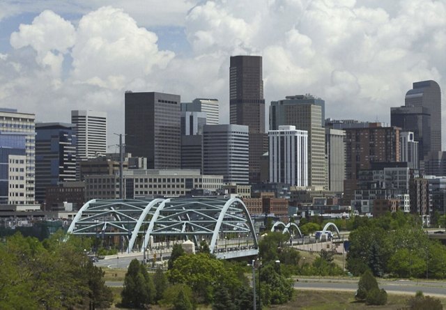 View of bridges near Downtown Denver