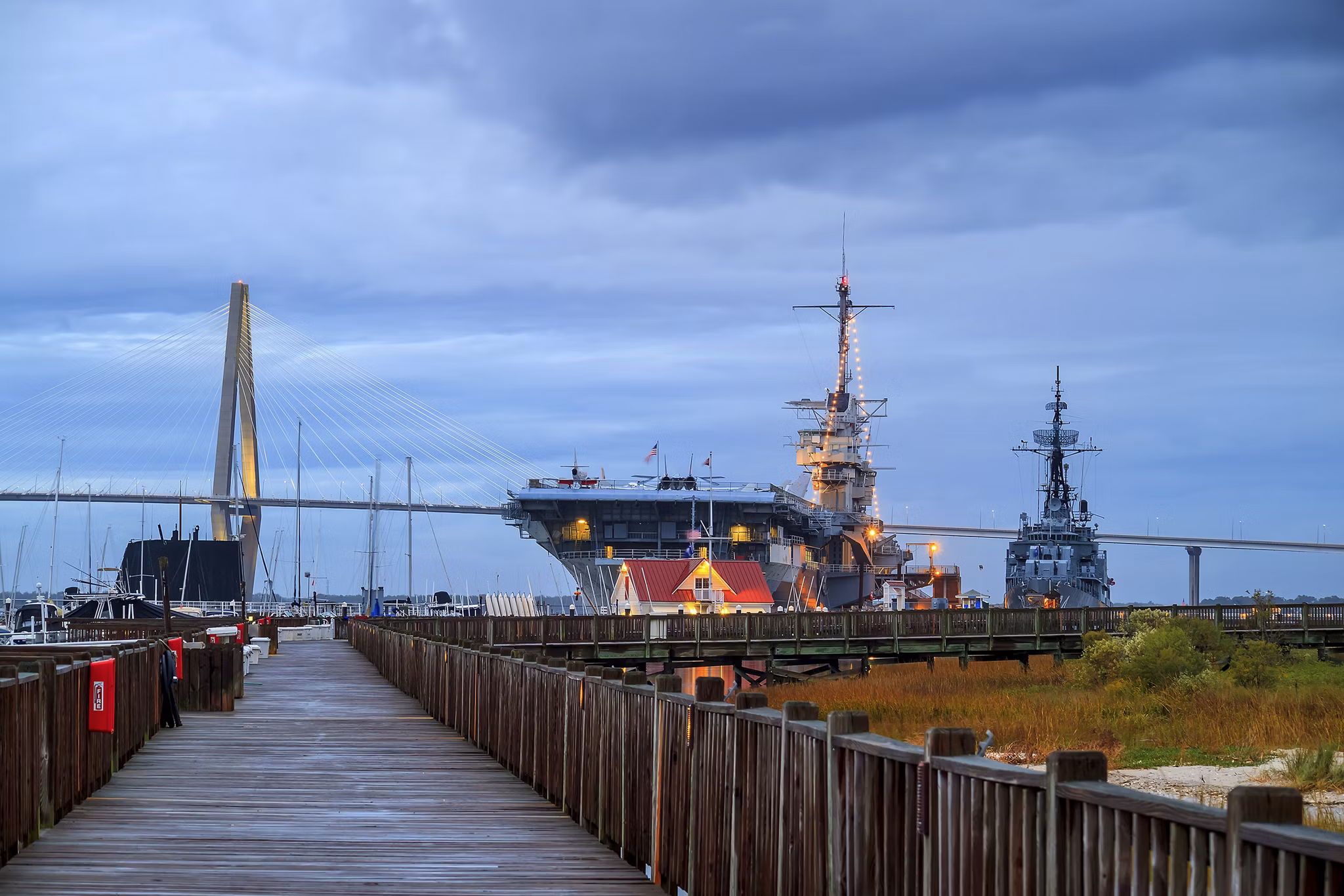 The World War II era aircraft carrier USS Yorktown in Charleston 
