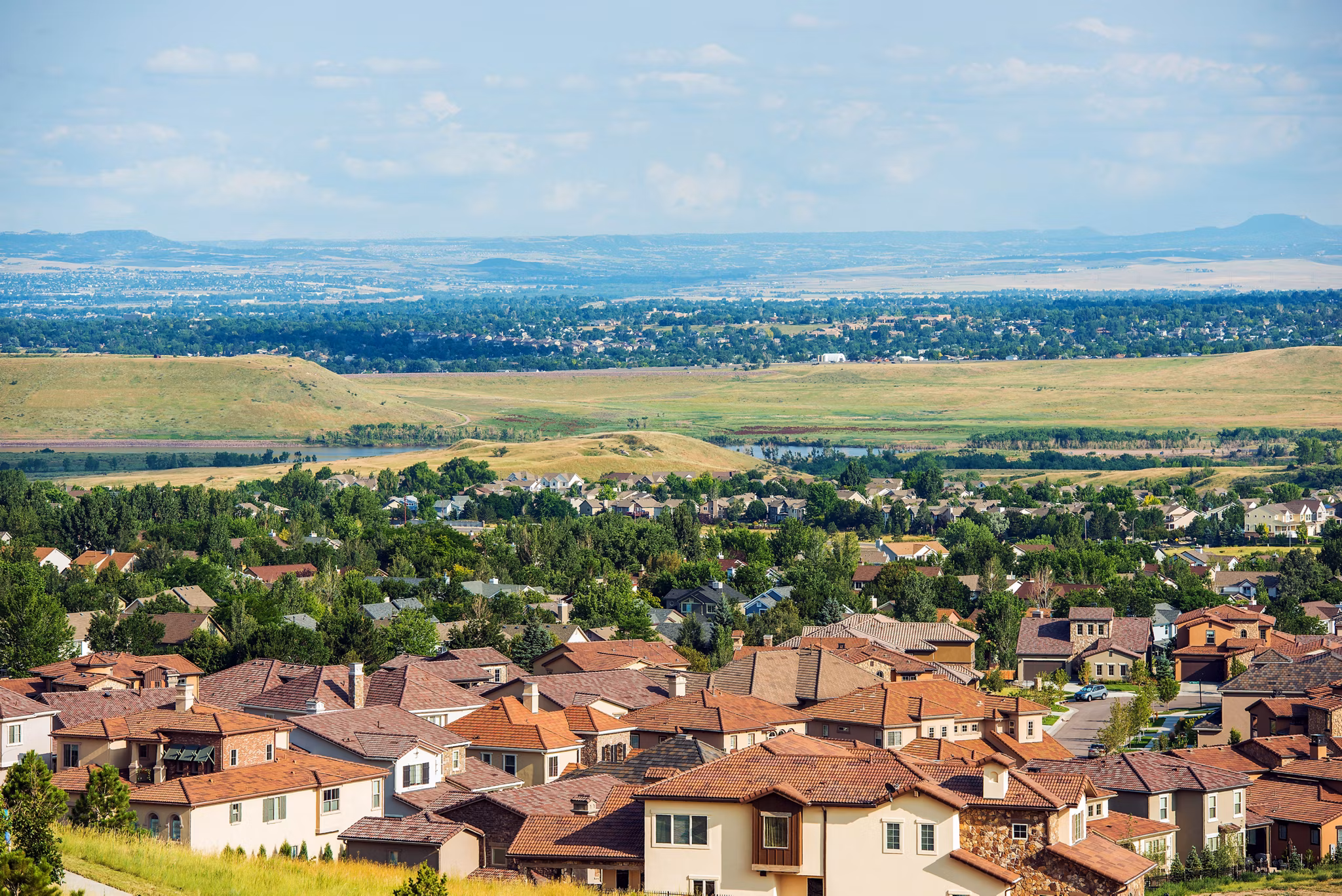 Colorado Living. Lakewood Colorado - Denver Metro Area Residential Area Panorama. United States.
