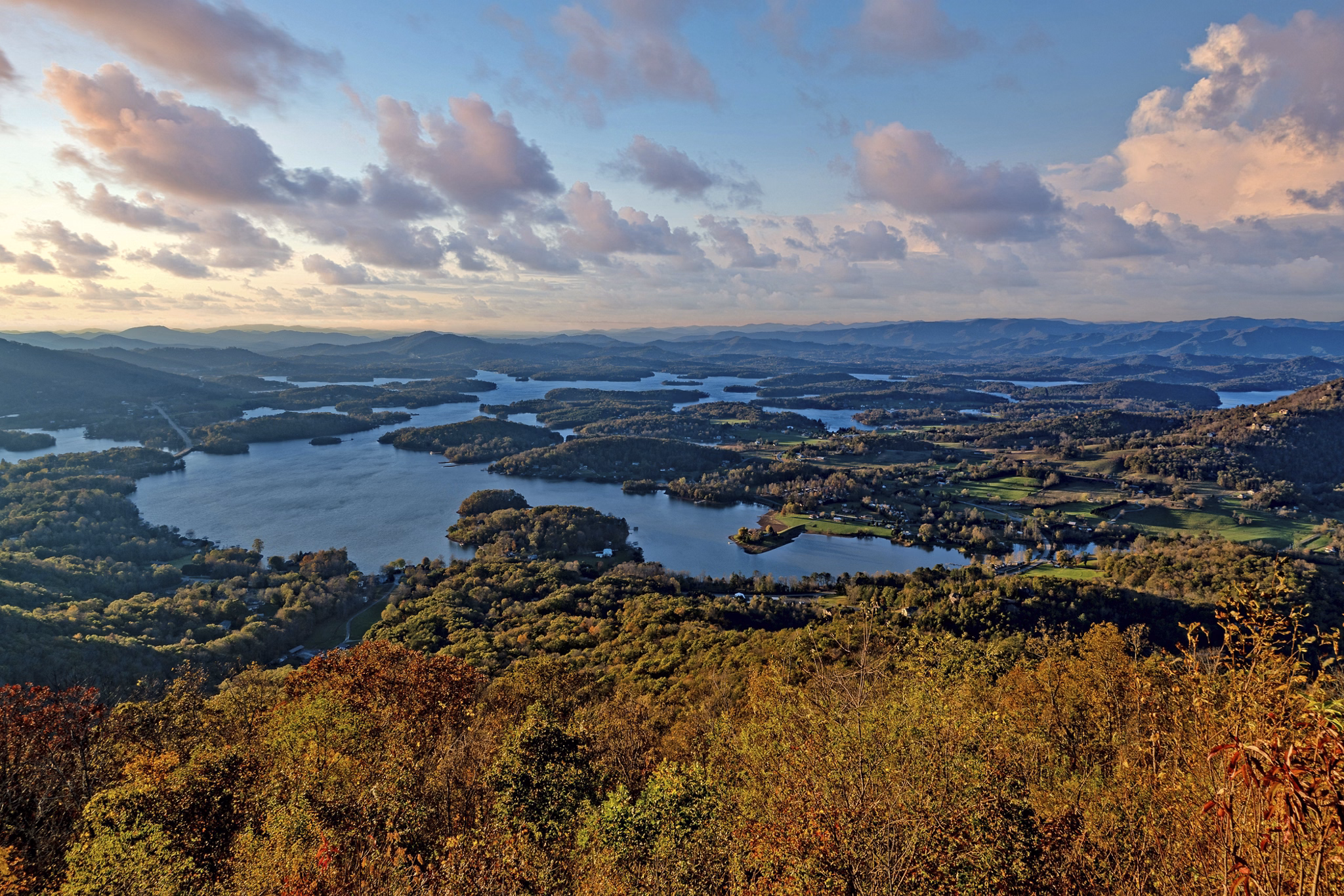 Sunset From Bell Moutain In Hiawassee Georgia