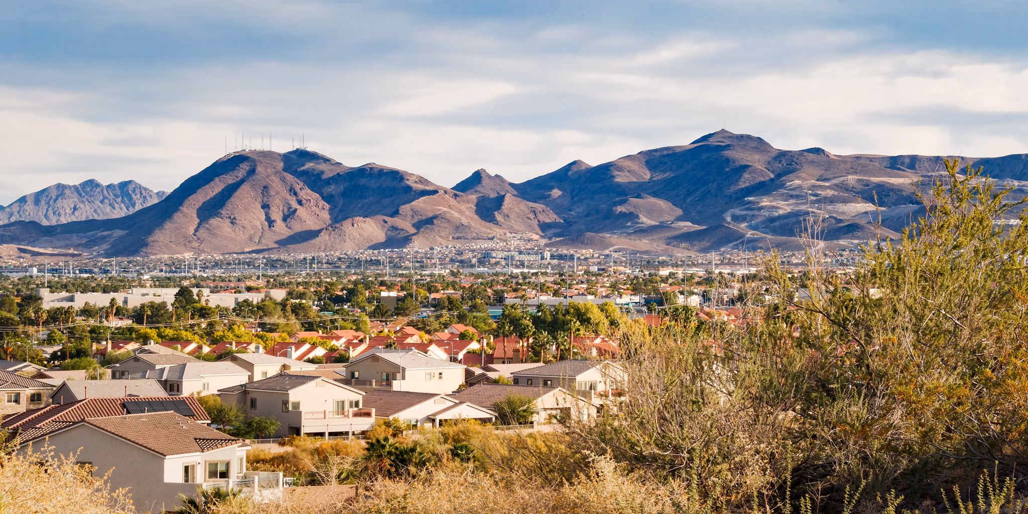 Lookinf out over southern and eastern Henderson, Nevada from the Whitney Mesa Trail.