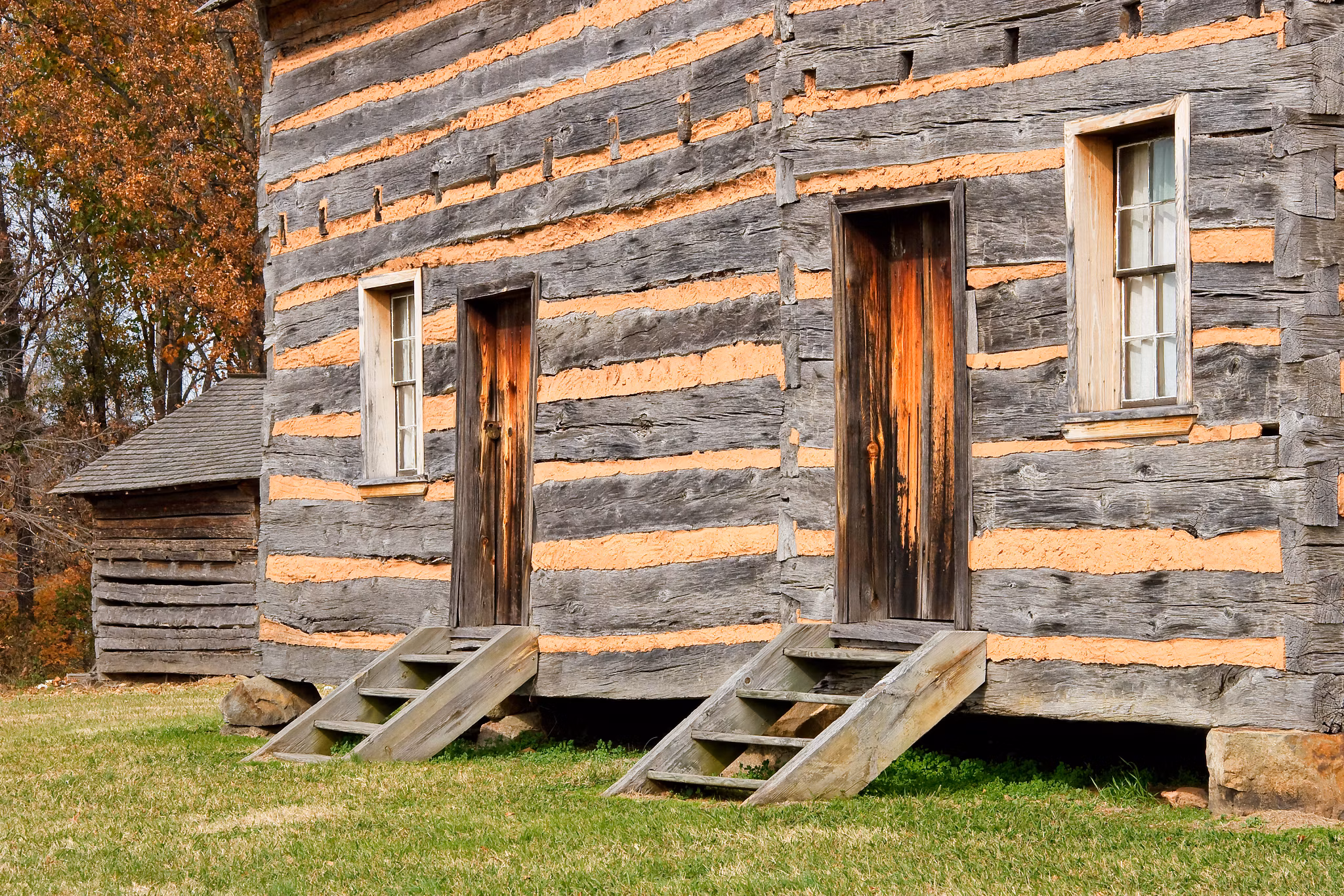 Historic James K Polk log cabin in Pineville NC near Ballantyne - South Charlotte North Carolina heritage