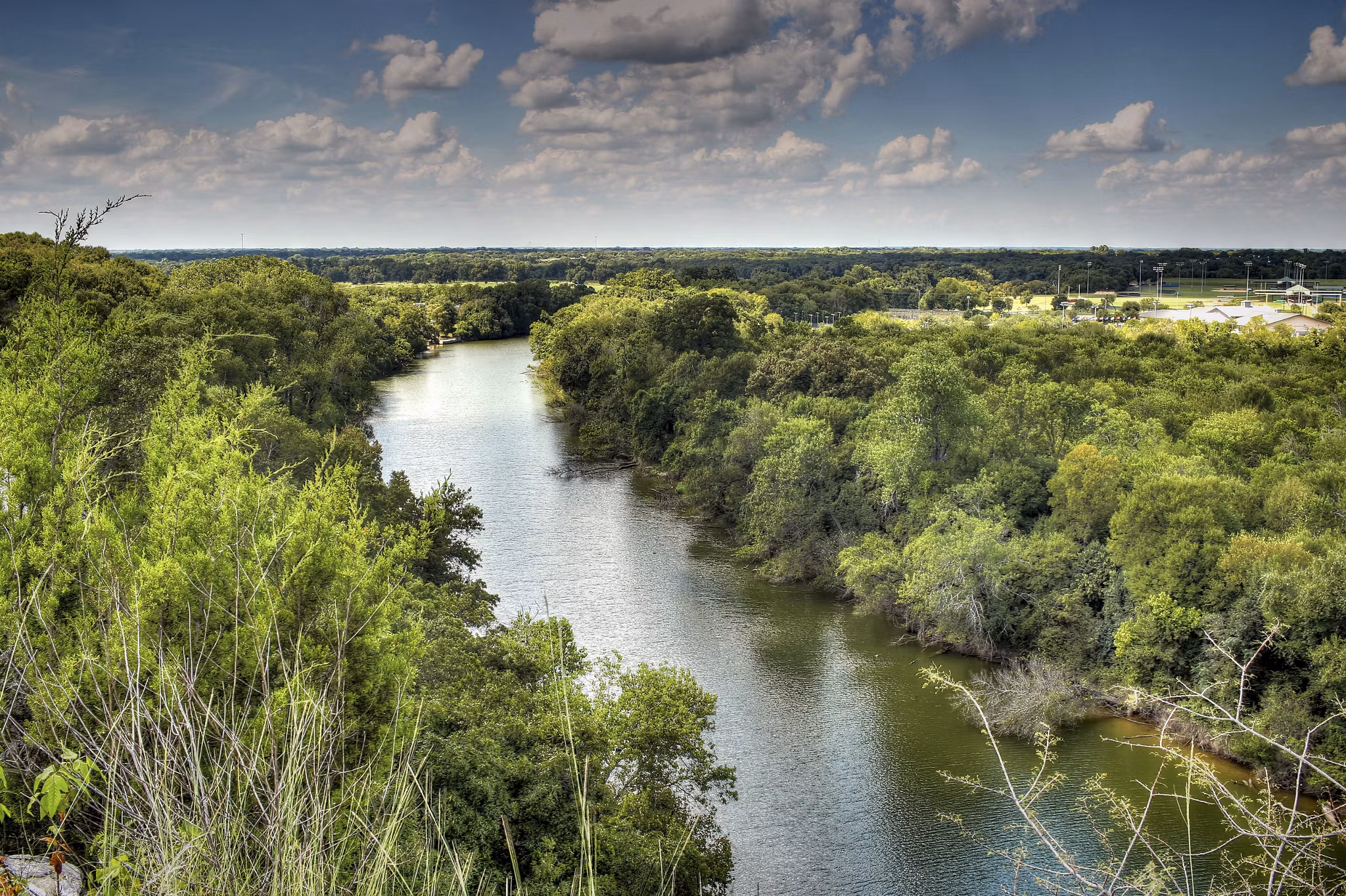 The Brazos river as seen from Cameron Park in Waco texas