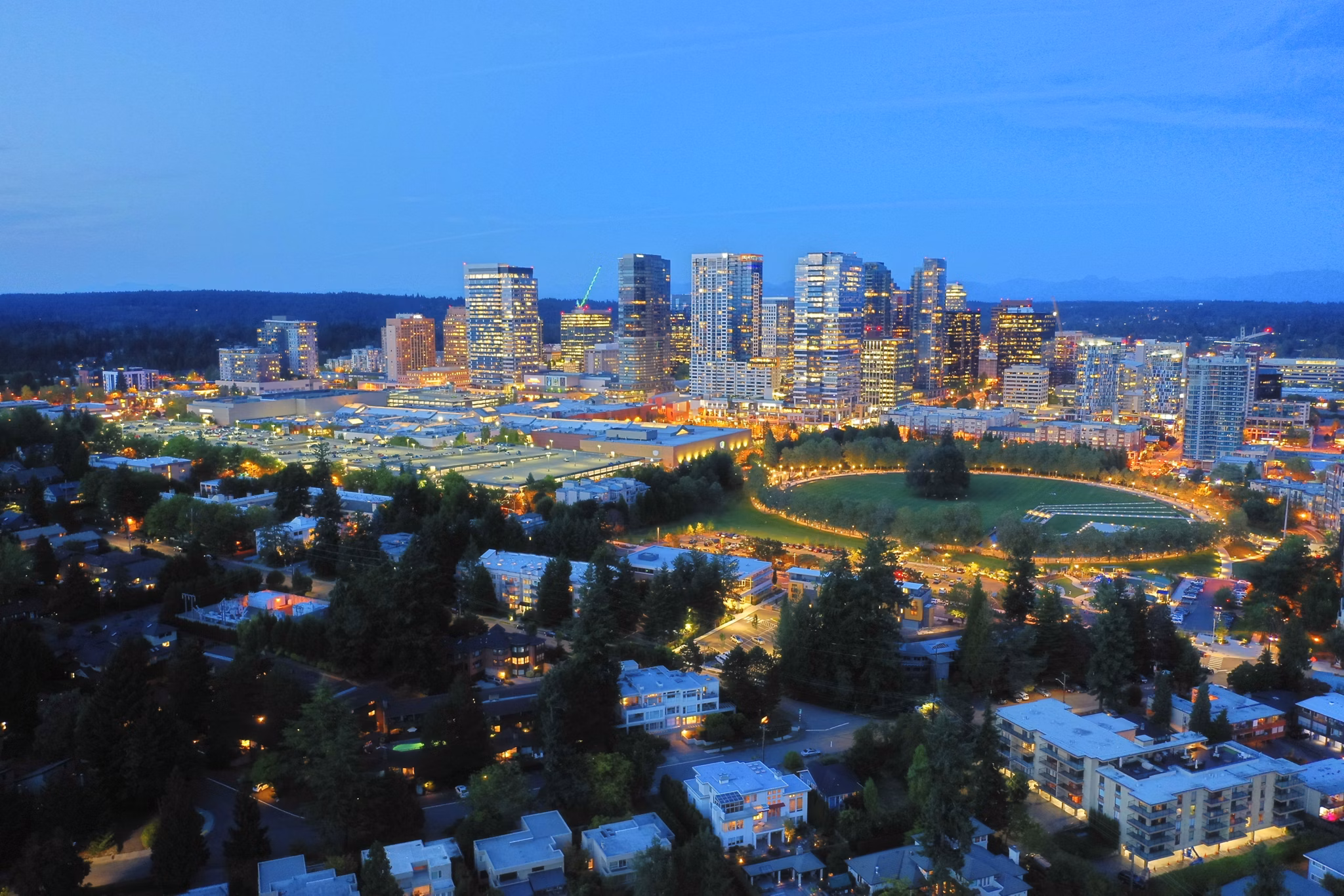 Bellevue is a modern city in the state of Washington
