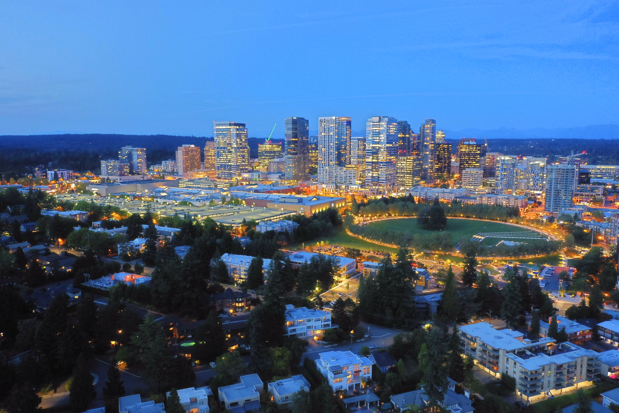 Bellevue is a modern city in the state of Washington