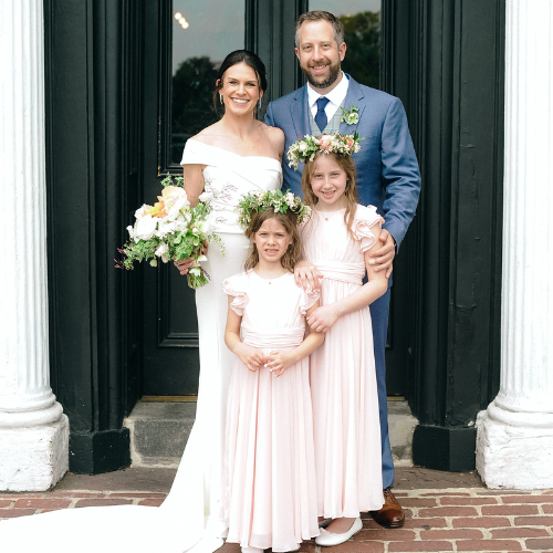 Jen Ciullo with family at wedding