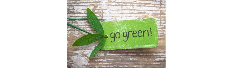 Go Green Tag with Little Leaves