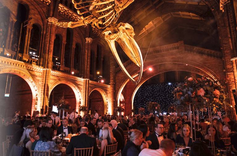 Charity gala dinner in Natural History