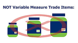 Not variable measure trade items