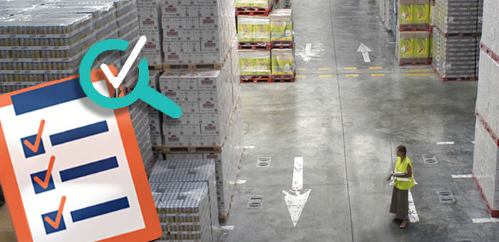 Warehouse with many boxes