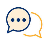 Icon of speech bubbles