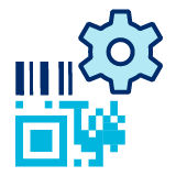 2D and 1D data carrier with gear