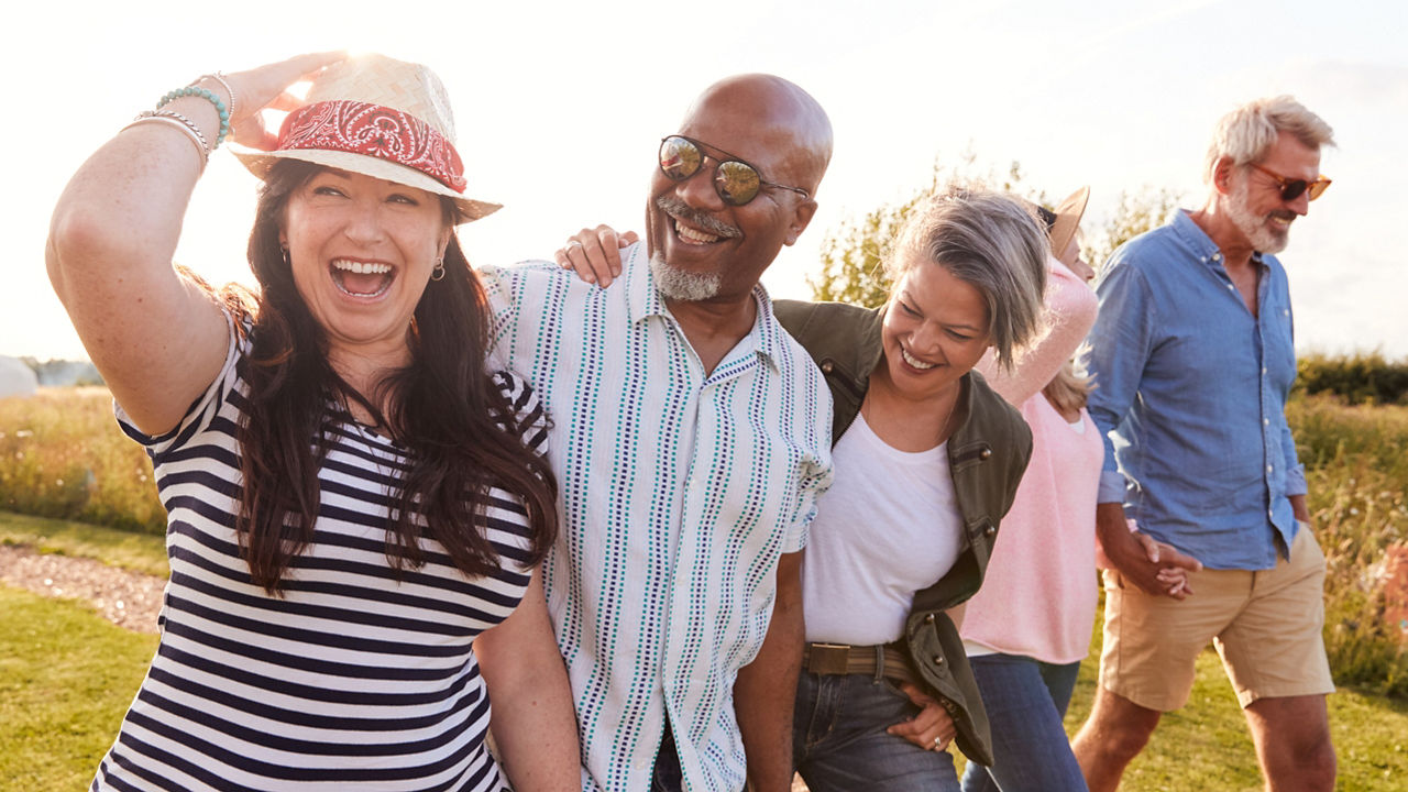 Group of people holding hands