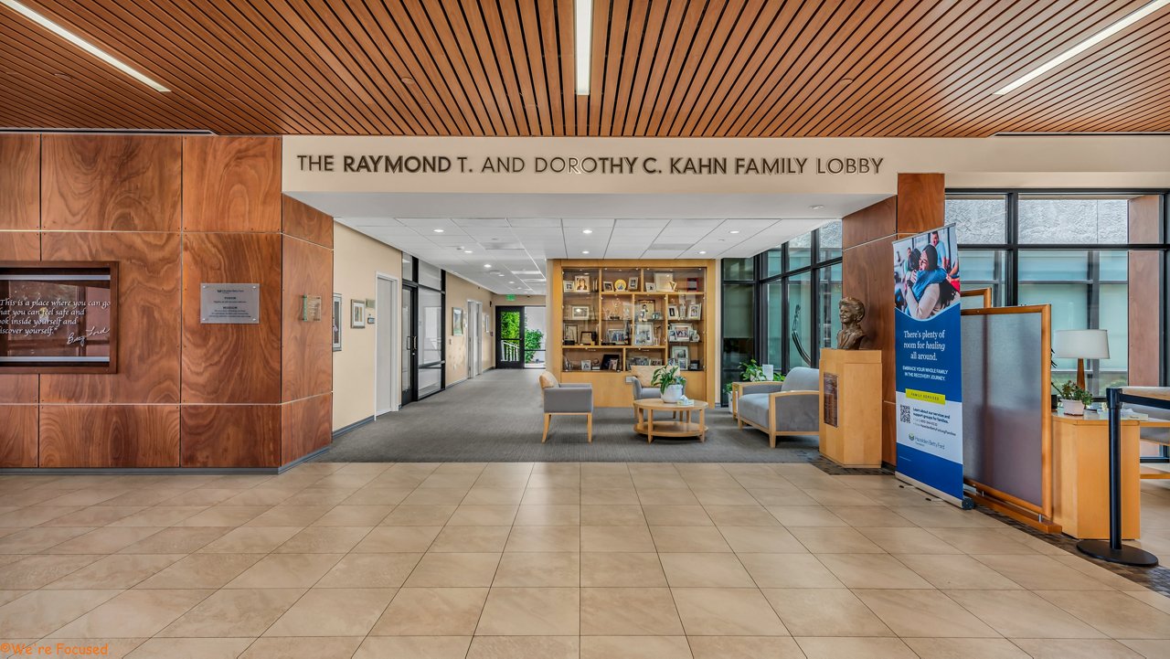 Inside Raymond and Dorothy C. Kahn Family Lobby