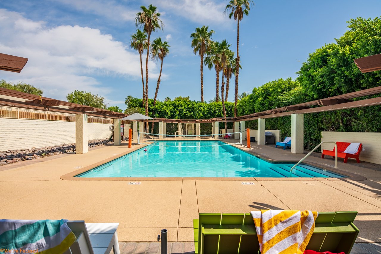 A view of the pool at the Betty Ford Center