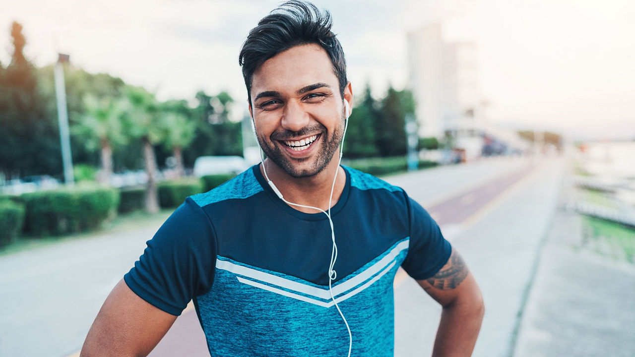 Portrait of a smiling young athlete