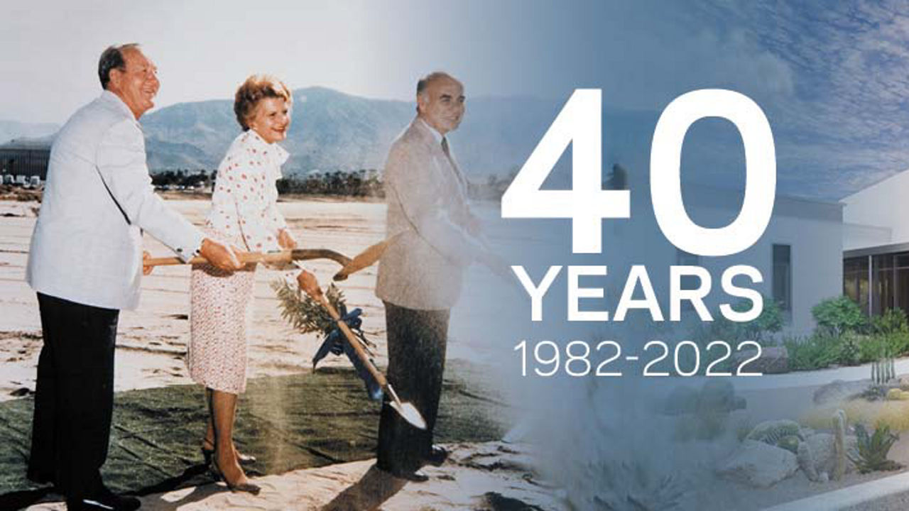 More than 40 years anniversary banner