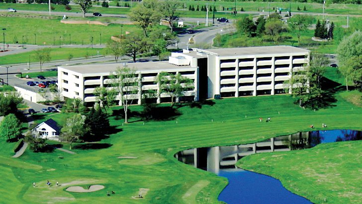 Aerial shot of the Chaska center