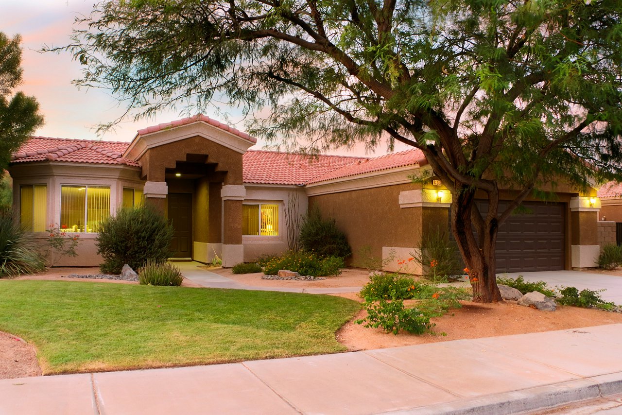Outside of a sober living home