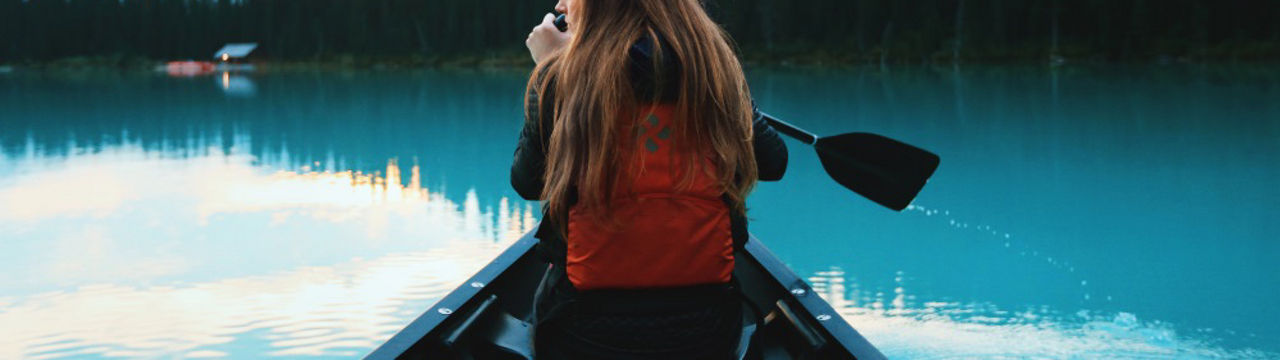 Woman On a Canoe by Robertonickson 1000x400