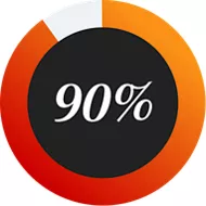 90 percent