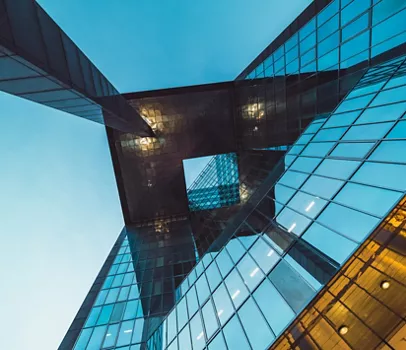 Modern office building detail, London