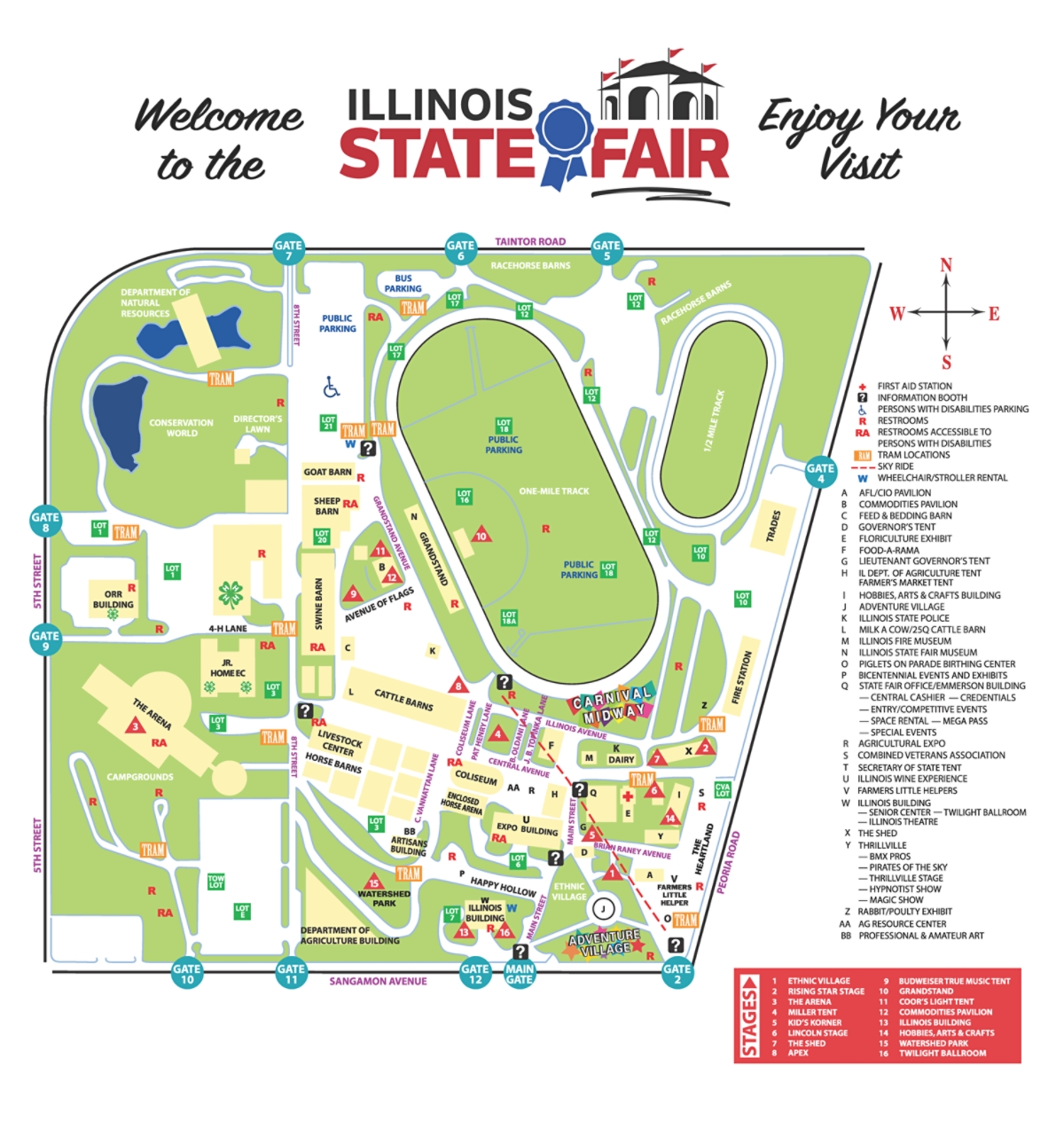 Illinois State Fair Map