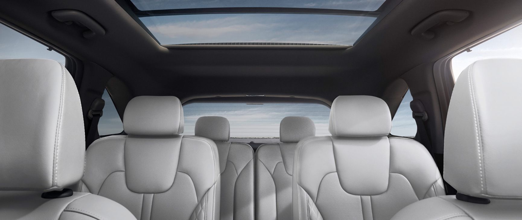 2026 Kia Sorento Plug-In Hybrid interior, front view of the three row seats, featuring the captain chairs