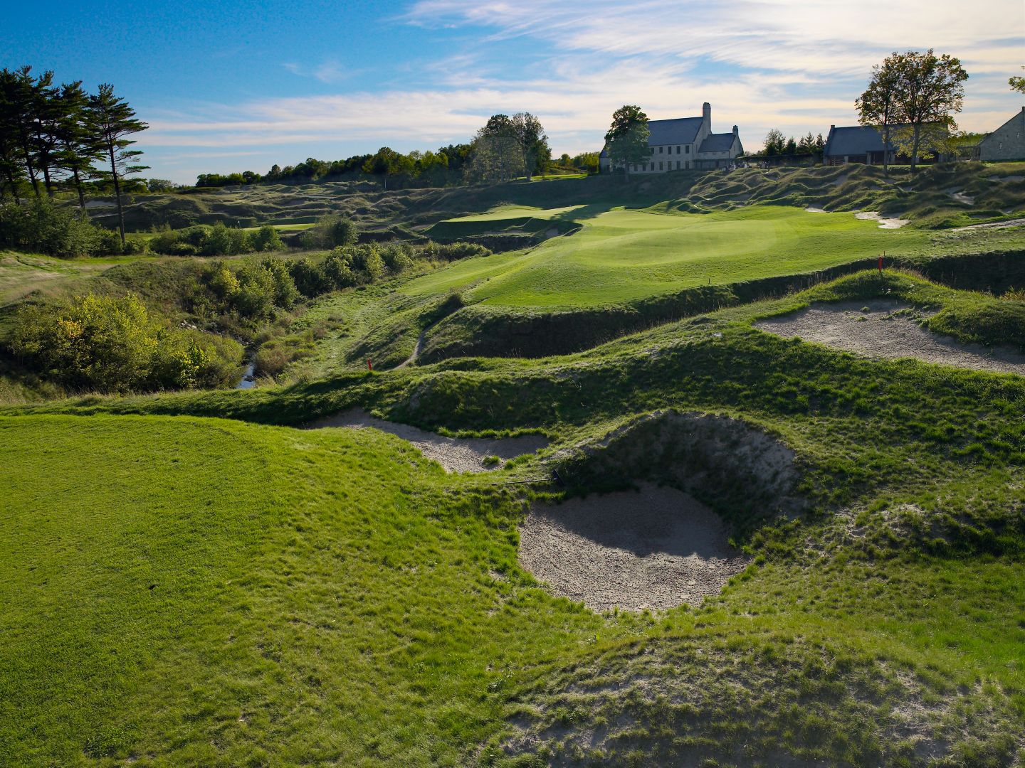 A few of the fairway of hole 18 on the Straits Course at Whistling Straits. 