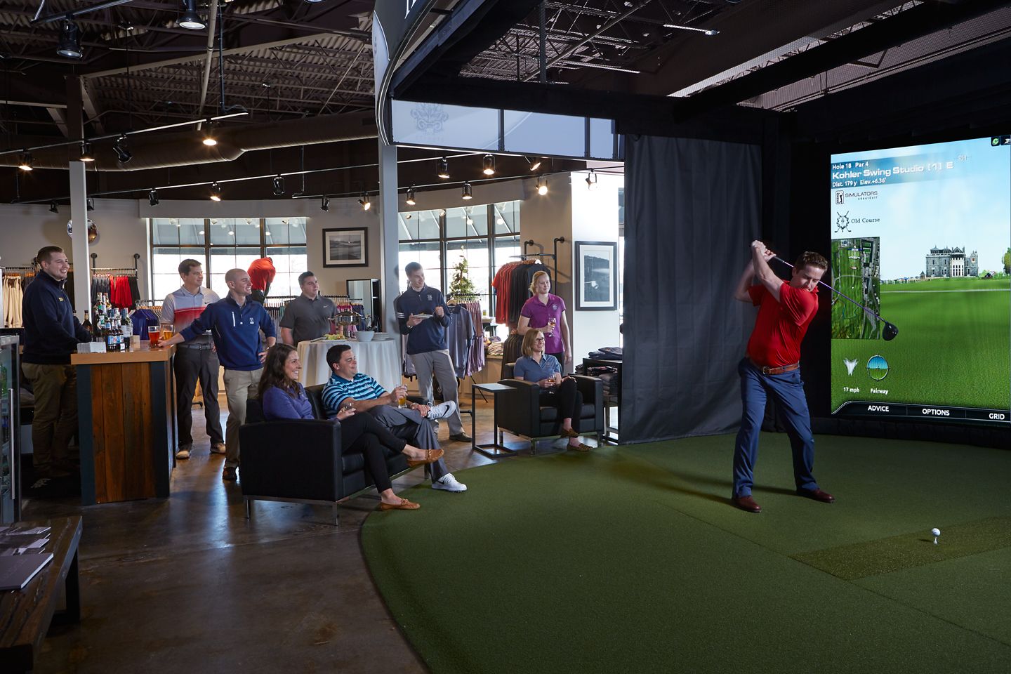 A team event at the Swing Studio in Kohler. 