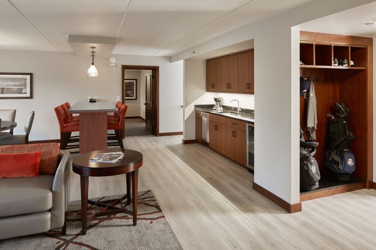 bedroom of the patio suite
