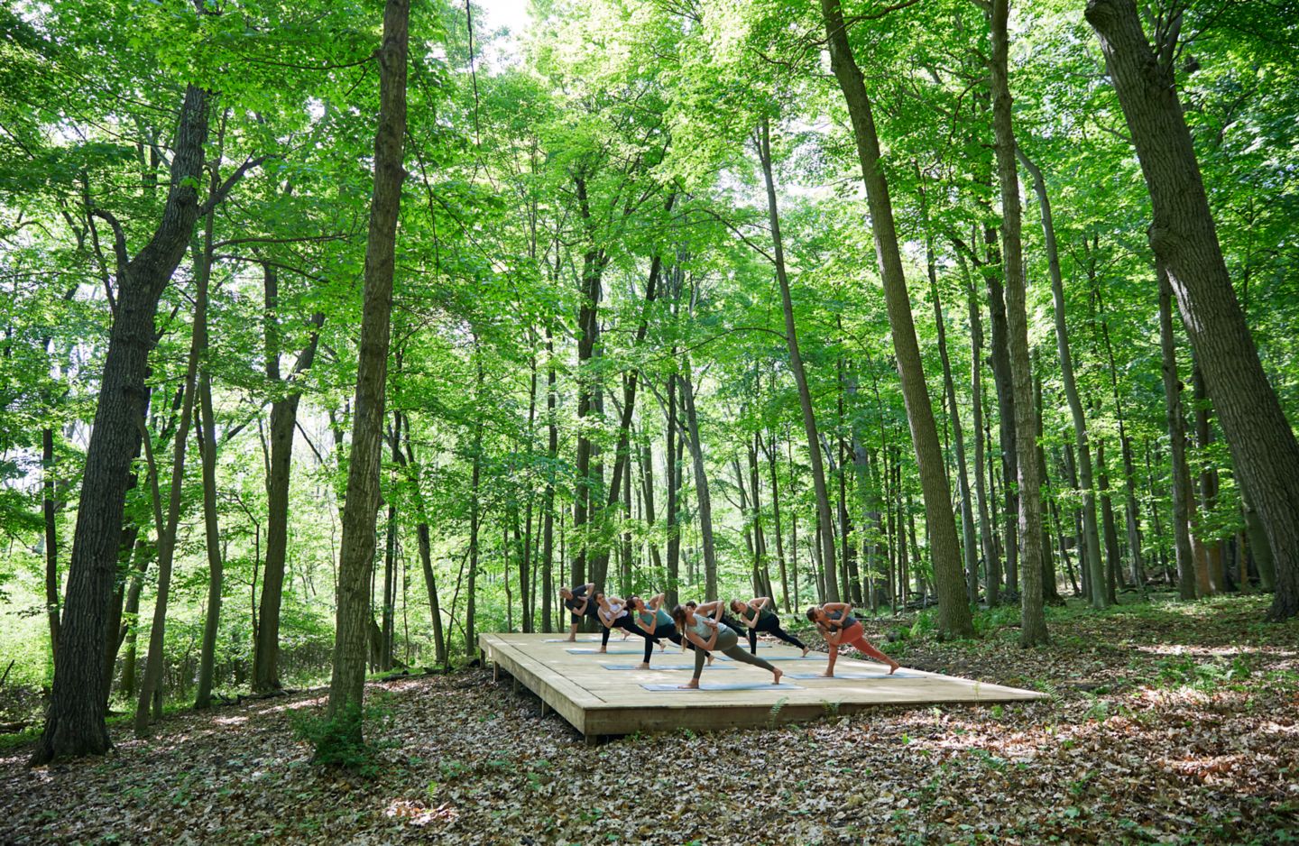 outdoor yoga at Destination Kohler