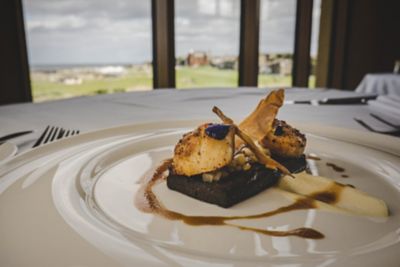 Dining Directory - Scallop dish in the Road Hole Restaurant 