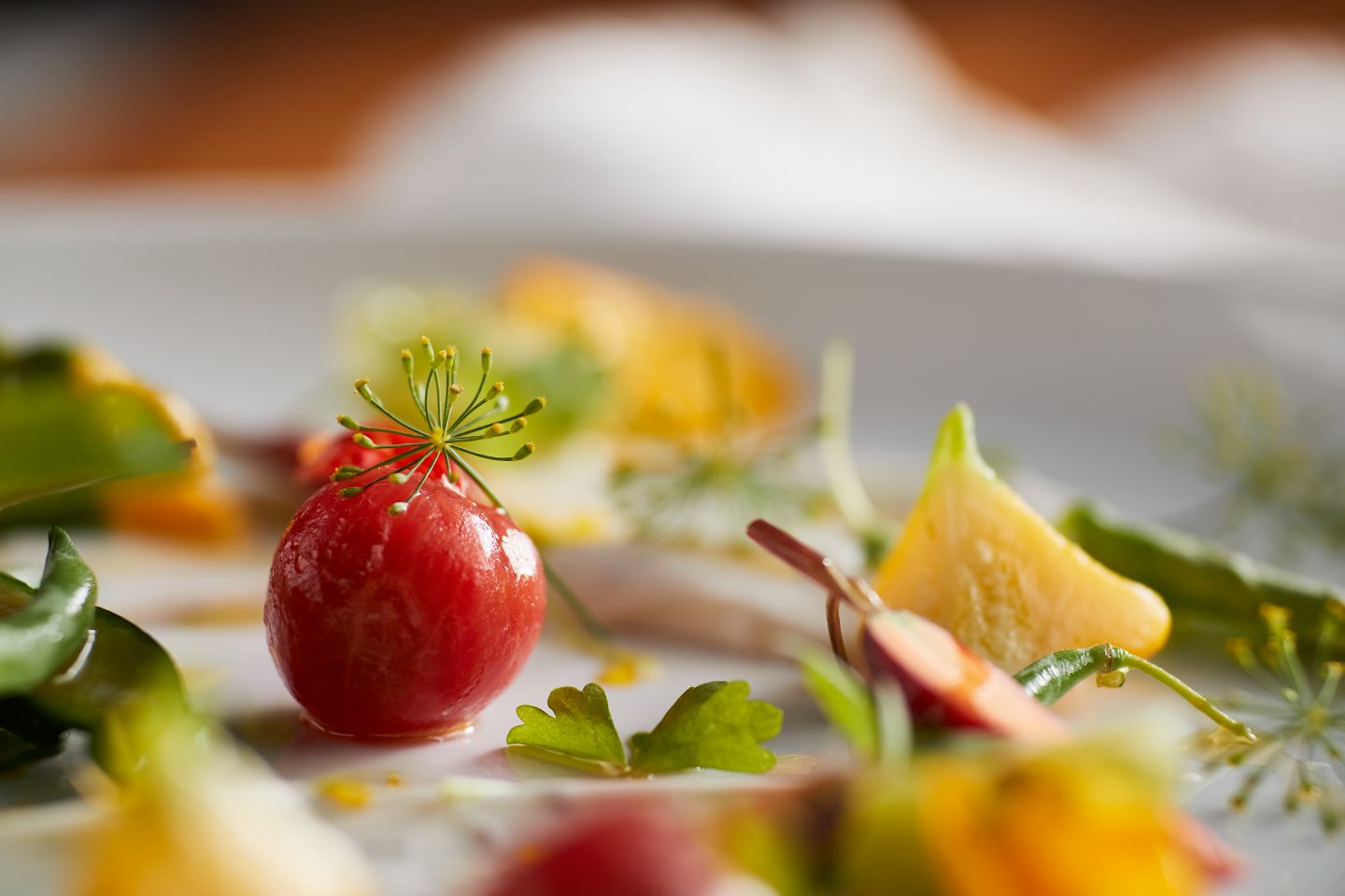 Closeup shot of plated food