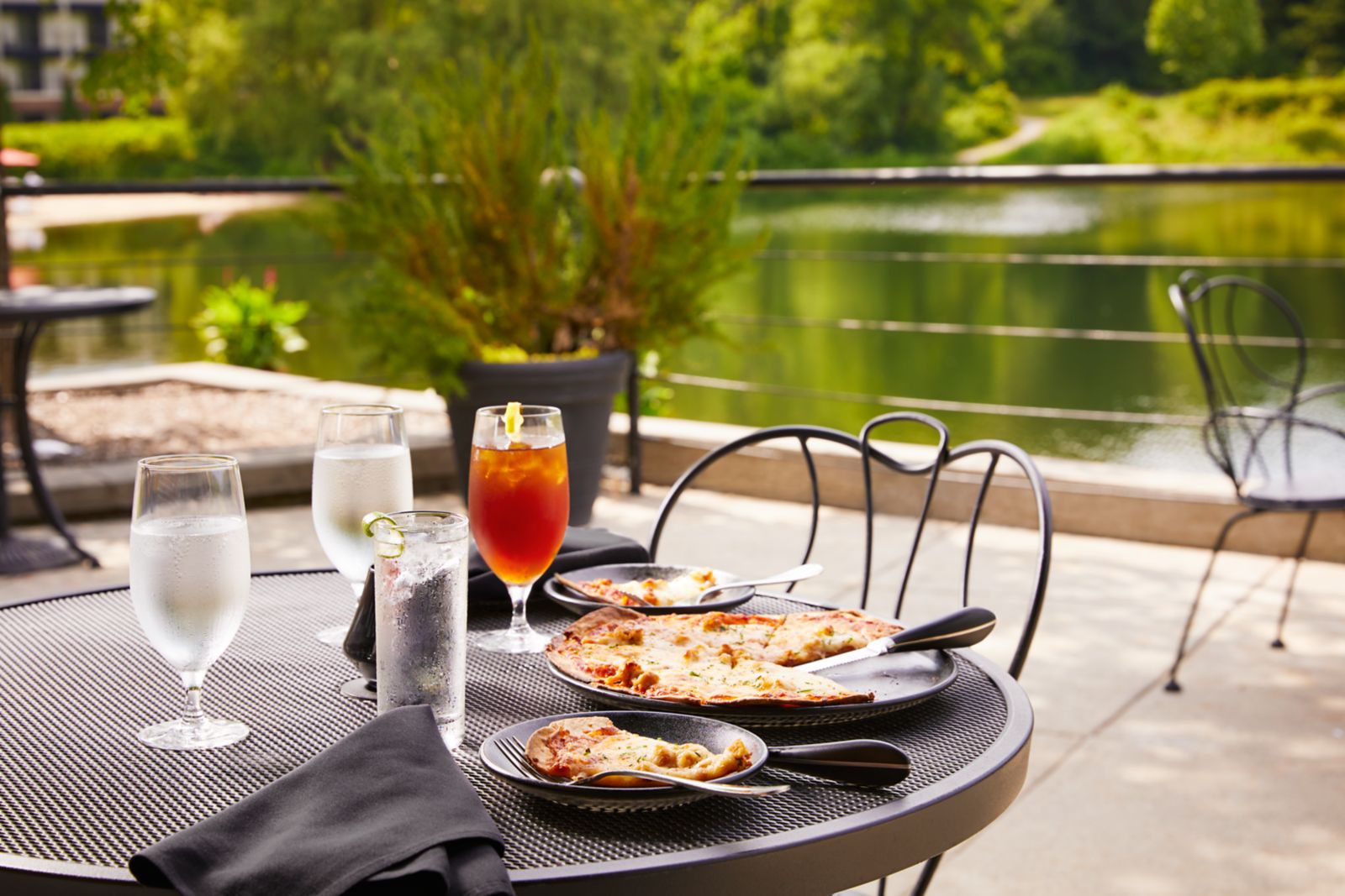 a group dining at Taverne on Woodlake