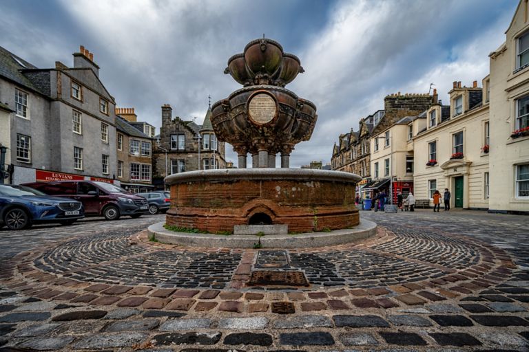 Fountain in the centre of St Andrews, Scotland