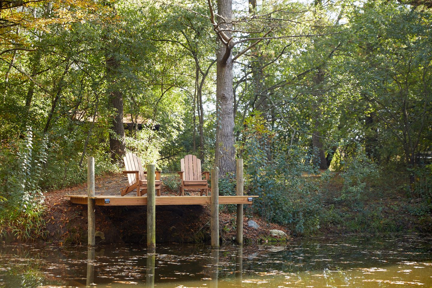 pond and dock at Tomczyk Cabin