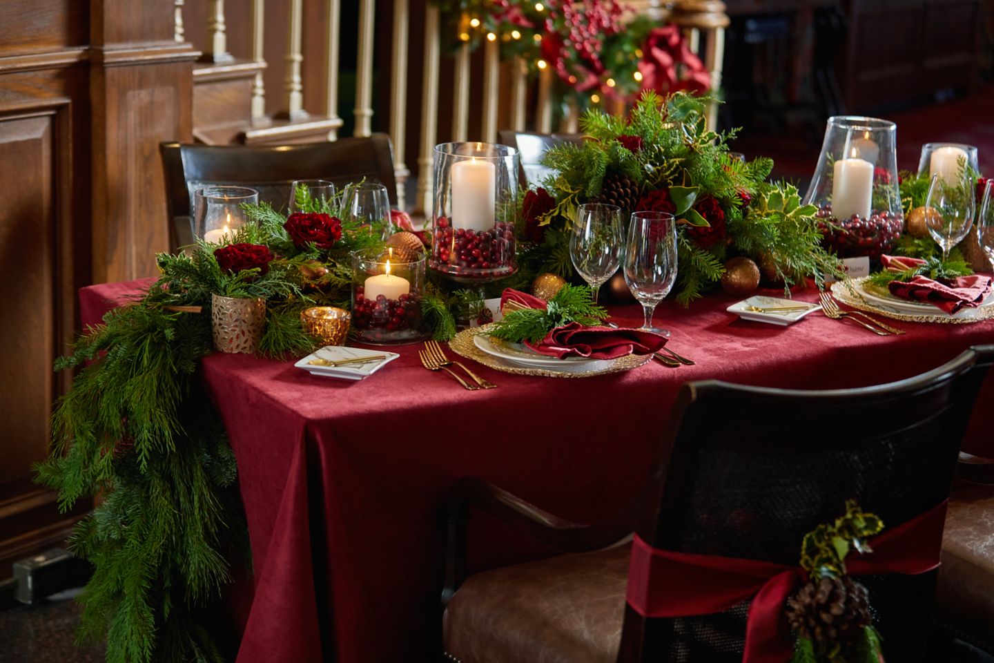 a holiday tablescape