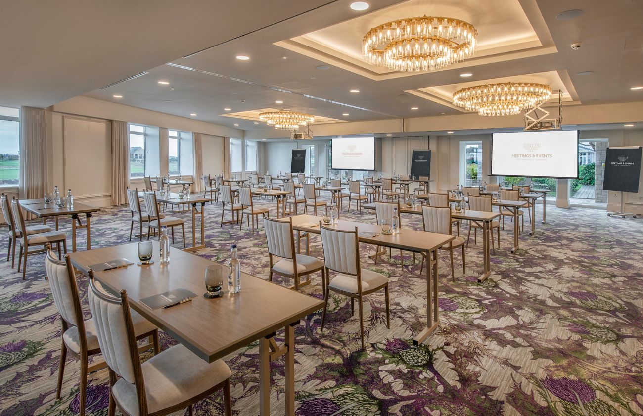 Classroom meeting set up at the Old Course Hotel, Golf Resort & Spa