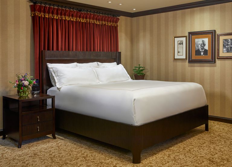 a superior room bed