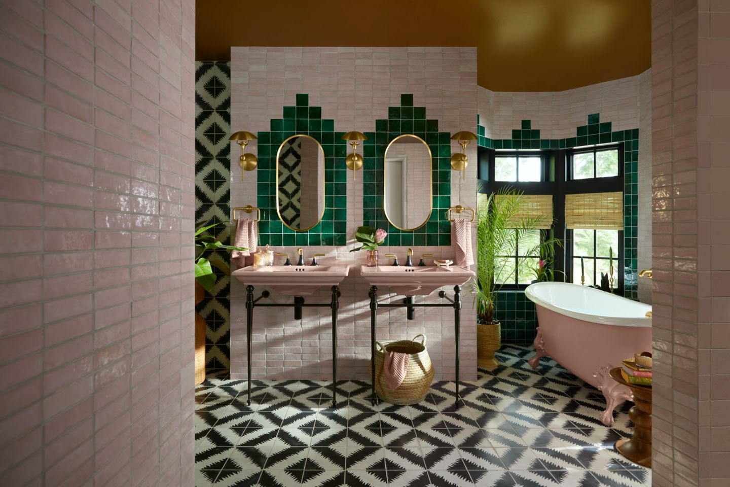 A model bathroom at the Kohler Design Center
